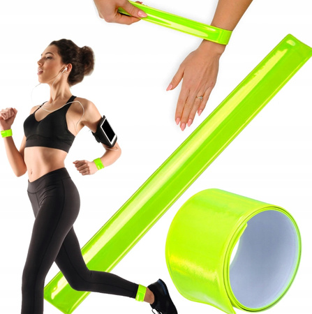 OPASKA ODBLASKOWA NA RĘKĘ NOGĘ samozaciskowa dla dzieci dorosłych bieganie