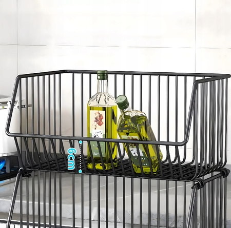 KUCHENNY ŁAZIENKOWY REGAŁ NA KÓŁKACH 3 poziomy składany szafka stolik