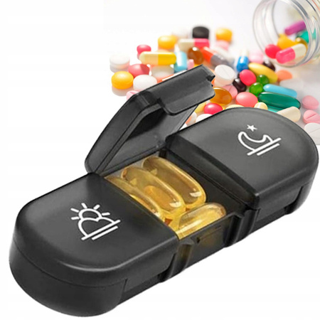 ORGANIZER NA LEKI TABLETKI TYGODNIOWA KASETKA RANO POPOŁUDNIU WIECZÓR