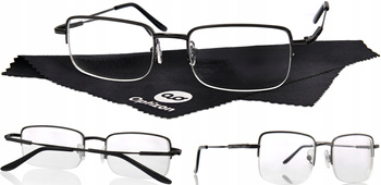 OKULARY KOREKCYJNE METALOWE -3,50 minus trzy i pół krótkowzroczność solidne