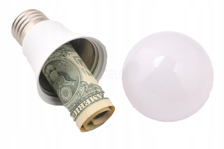 Pojemnik ŻARÓWKA schowek skrytka sejf kasetka