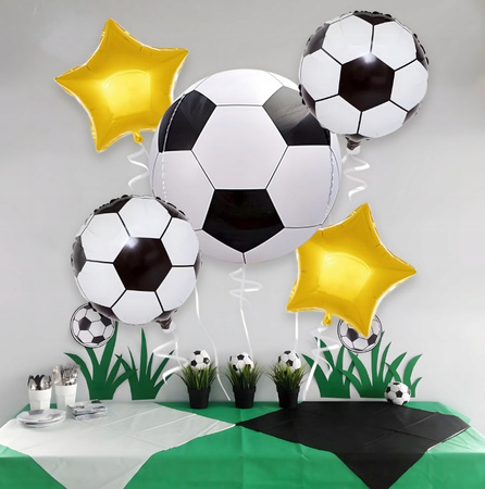 ZESTAW BALONÓW PIŁKA NOŻNA balony na przyjęcie urodzinowe imprezę 5ele