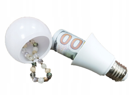 Pojemnik ŻARÓWKA schowek skrytka sejf kasetka