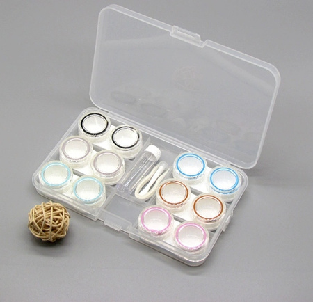 POJEMNIK NA SOCZEWKI NA 6 DNI etui aplikator pęseta pojemnik na płyn