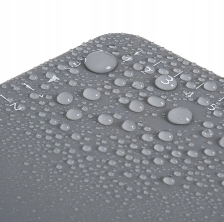 SILIKONOWA STOLNICA mata kuchenna szara do pizzy ciasta z miarkami