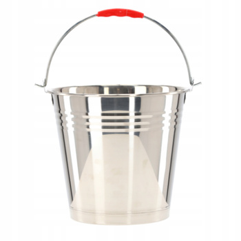 WIADRO NIERDZEWNE 10L ze stali nierdzewnej z rączką gospodarcze