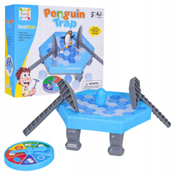 Rodzinna gra zręcznościowa PINGWINY NA TAFLI LODU gra dla dzieci młotek