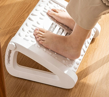 PODNÓŻEK BIUROWY Regulowany ERGONOMICZNY do stóp biurko z rolkami do masażu