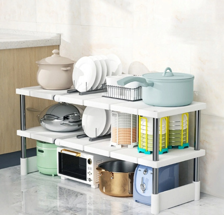 ORGANIZER PÓŁKA DO SZAFKI KUCHENNEJ 2 poziomy pod zlew regał do szafki blat