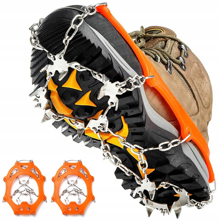 RACZKI ŁAŃCUCHY DO BUTÓW na lód kolce uniwersalne antypoślizgowe trekking