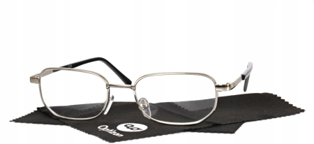 OKULARY KOREKCYJNE MOCNE METALOWE plus trzy +3,00 DO CZYTANIA