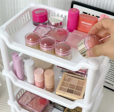 UNIWERSALNY ORGANIZER na biurko do łazienki biały praktyczny na kosmetyki