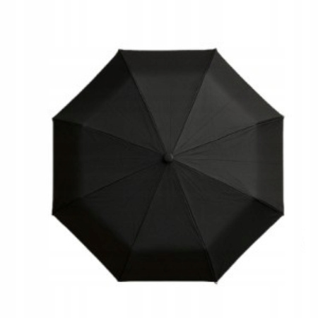 PARASOLKA PRZECIWDESZCZOWA czarna składana manualna uniwersalna