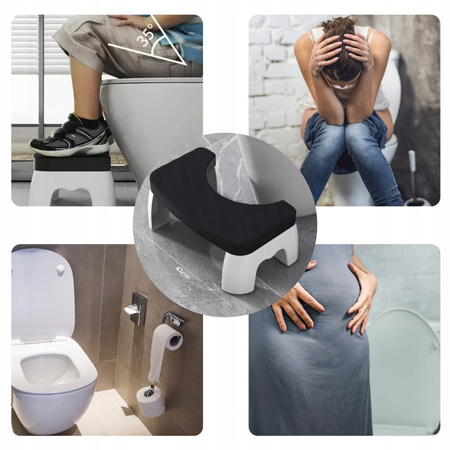 Podnóżek toaletowy stołek podest łazienkowy do toalety WC czarny