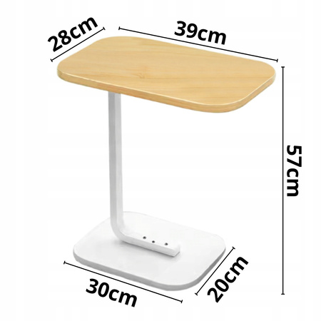 STOLIK KAWOWY POMOCNICZNY BOCZNY NOCNY KSZTAŁT LITERY C DO SALONU