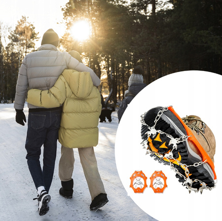 RACZKI ŁAŃCUCHY DO BUTÓW na lód kolce uniwersalne antypoślizgowe trekking