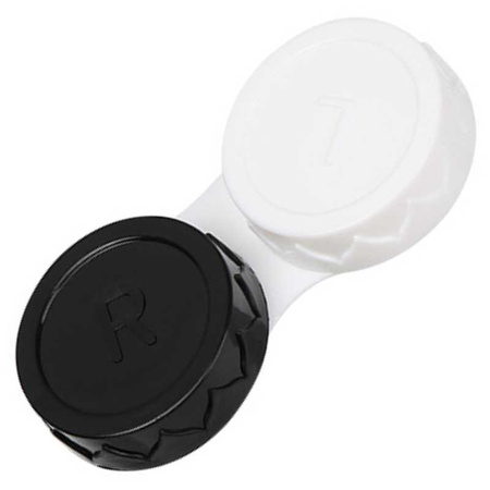 Pojemnik na SOCZEWKI szkła KONTAKTOWE z oznaczeniem strony lewej i prawej