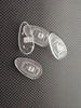 NOSKI DO OKULARÓW 4szt 15x8,3mm antypoślizgowe transparentne przykręcane