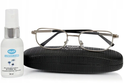 OKULARY KOREKCYJNE MOCNE METALOWE plus dwa +2,00 DO CZYTANIA