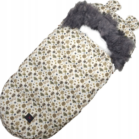 ŚPIWOREK DO WÓZKA FOTELKIKA GONDOLI Z USZAMI niemowlęcy 100cm ocieplany