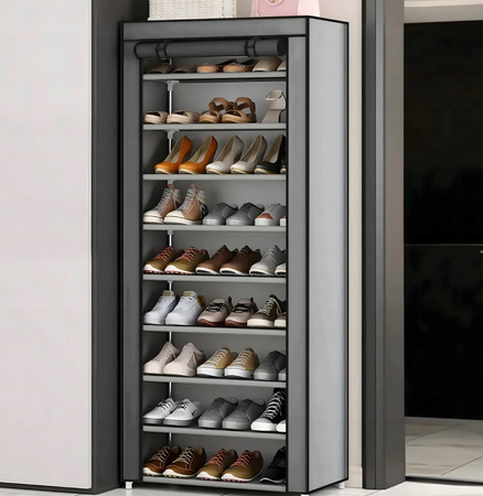 TEKSTYLNA SZAFKA NA BUTY składana obuwie duży regał materiałowy 160cm