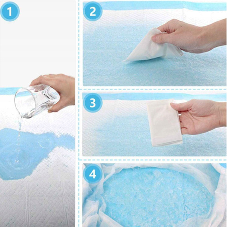 PODKŁADY HIGIENICZNE MATY DLA PSA NAUKA SIKANIA L 60x60 cm pojemne 50 SZTUK