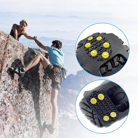 RACZKI ANTYPOŚLIZGOWE NA BUTY gumowe raczki nakładki kolce zimowe r 39-44