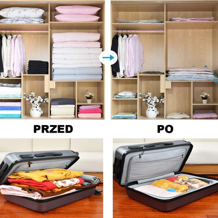 WOREK PRÓŻNIOWY 60x80 do pakowania odzieży pościeli poduszek mocny