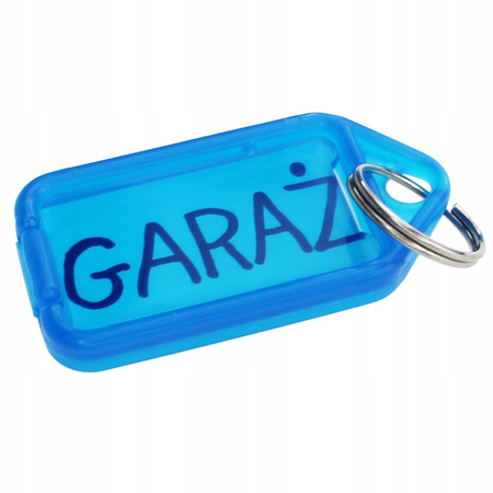 BRELOKI IDENTYFIKATORY DO KLUCZY 5szt niebieskie zawieszki breloczki