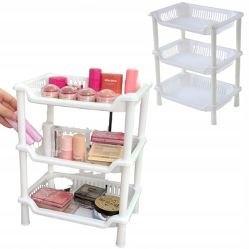 UNIWERSALNY ORGANIZER na biurko do łazienki biały praktyczny na kosmetyki