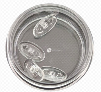 NOSKI DO OKULARÓW 4szt 13x7mm antypoślizgowe transparentne przykręcane