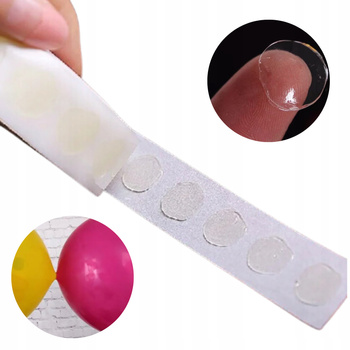 KROPKI KLEJOĄCE DO BALONÓW DWUSTRONNE PRZEŹROCZYSTE DO DEKORACJI IPREZA