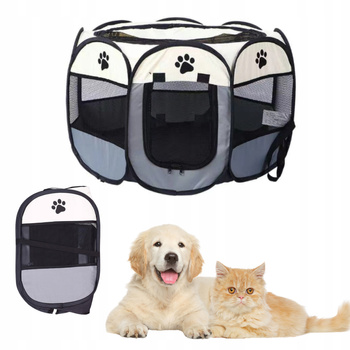 KOJEC DLA ZWIERZĄT DLA PSA KOTA ZAGRODA SKŁADANY LEGOWISKO PRZENOŚNY 114x58