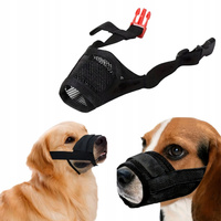 MATERIAŁOWY KAGANIEC DLA PSA z siatką fizjologiczny nylonowy M Bezpieczny