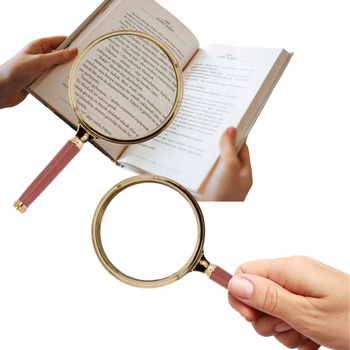 LUPA DO CZYTANIA POWIĘKSZAJĄCA ZŁOTA SZKŁO POWIĘKSZAJĄCE UNIWERSALNA