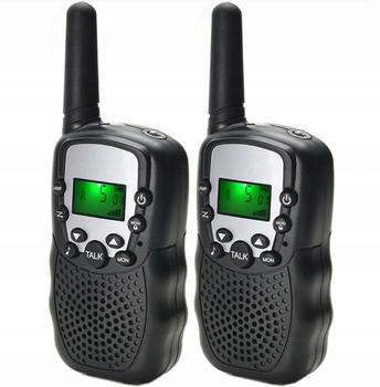 WALKIE TALKIE 2 SZT KRÓTKOFALÓWKI DUŻY ZASIĘG DO 3 KM ŁOKI TOKI CZARNE