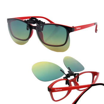 LUSTRZANKI NAKŁADKA PRZECIWSŁONECZNA na okulary uchylna FOTOCHROMOWANE