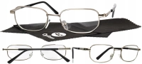 OKULARY KOREKCYJNE MOCNE METALOWE plus dwa +2,00 DO CZYTANIA